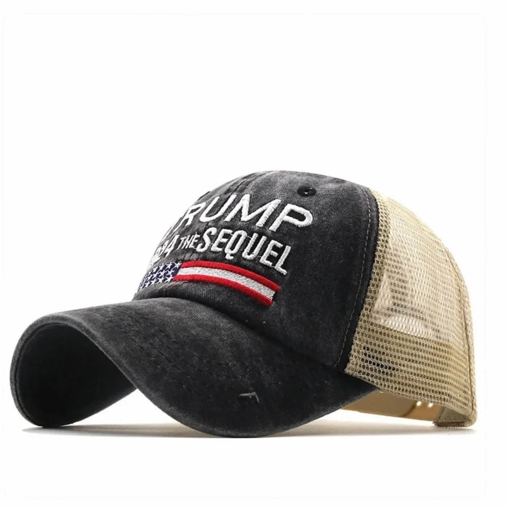 🇺🇸Trump 2024 The Sequel Unisex Embroidered Distressed Look Cool Mesh Hat! - Picture 3 of 4